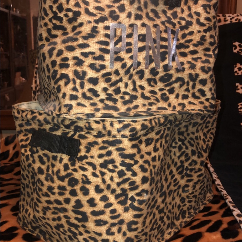 Victoria Secret leopard bins both are big ones - Picture 2 of 2